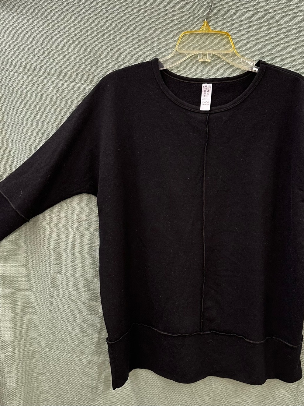 SPANX Black Boxy Crewneck Sweatshirt - Picture 2 of 4